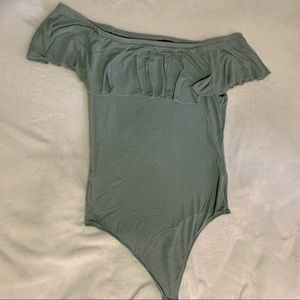 Express Off The Shoulder Thong Bodysuit
